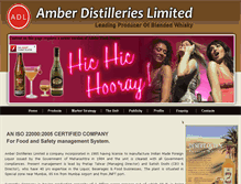 Tablet Screenshot of amberliquors.com